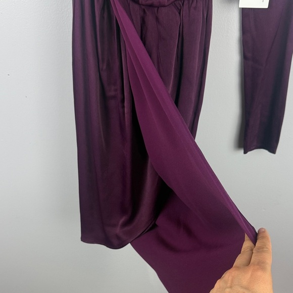 Aidan by Aidan Mattox Purple Asymmetrical Pleated Midi Dress Size 0 - Picture 10 of 15